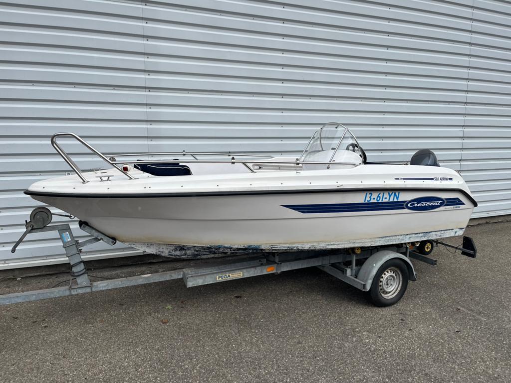 Crescent 518 Arrow met Yamaha 50pk 4takt, Watersport en Boten, Ophalen, Gebruikt