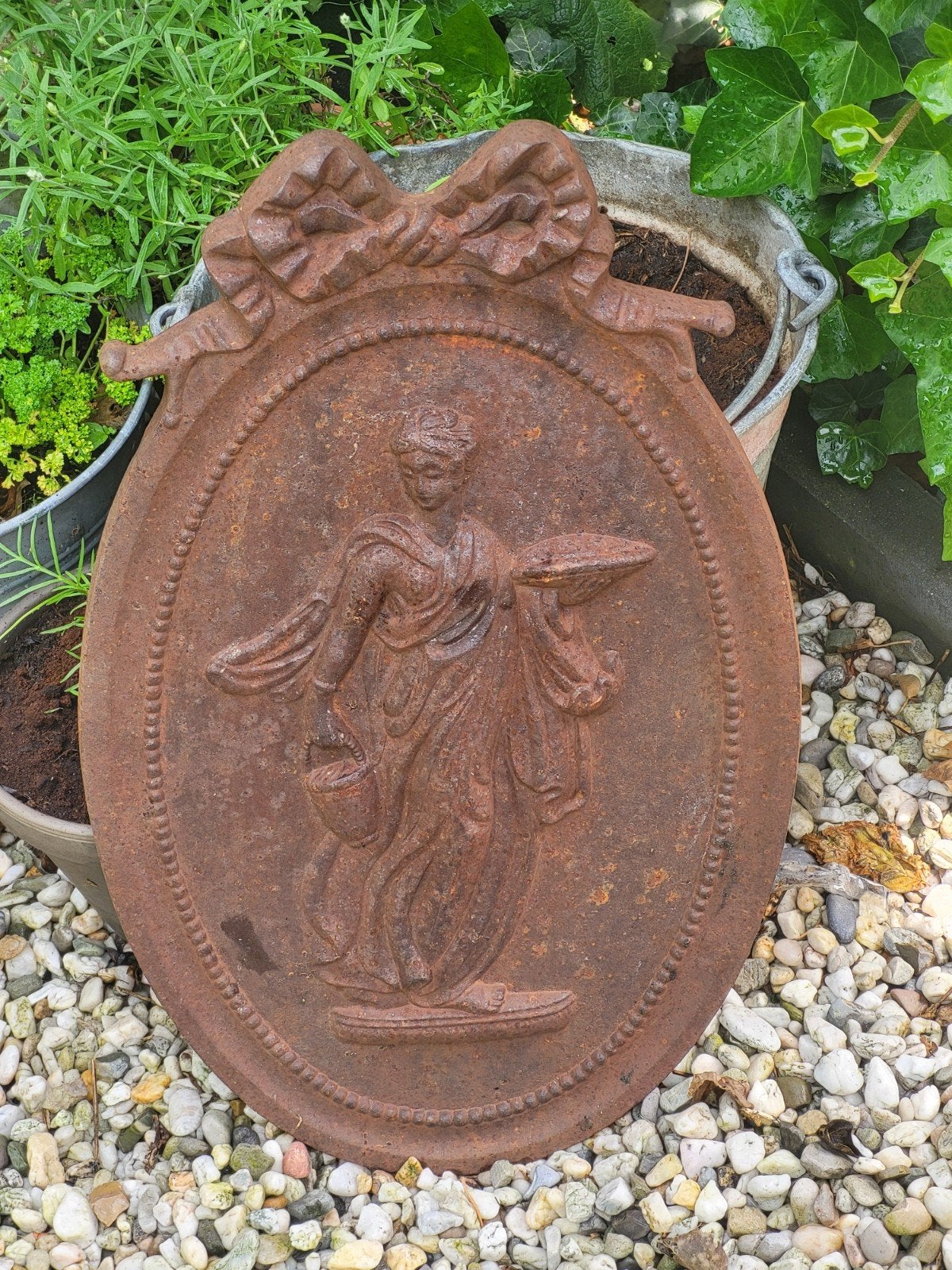 Gietijzer Nostalgisch Ornament 'Toen was geluk', Ophalen of Verzenden