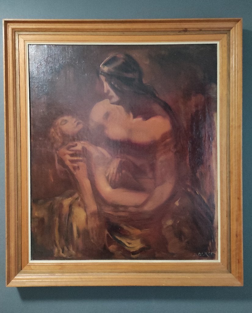 Dirk Ocker (Amsterdam 1882 - 1958 Plasmolen), Antiek en Kunst, Kunst | Schilderijen | Klassiek, Ophalen of Verzenden, Ingelijst