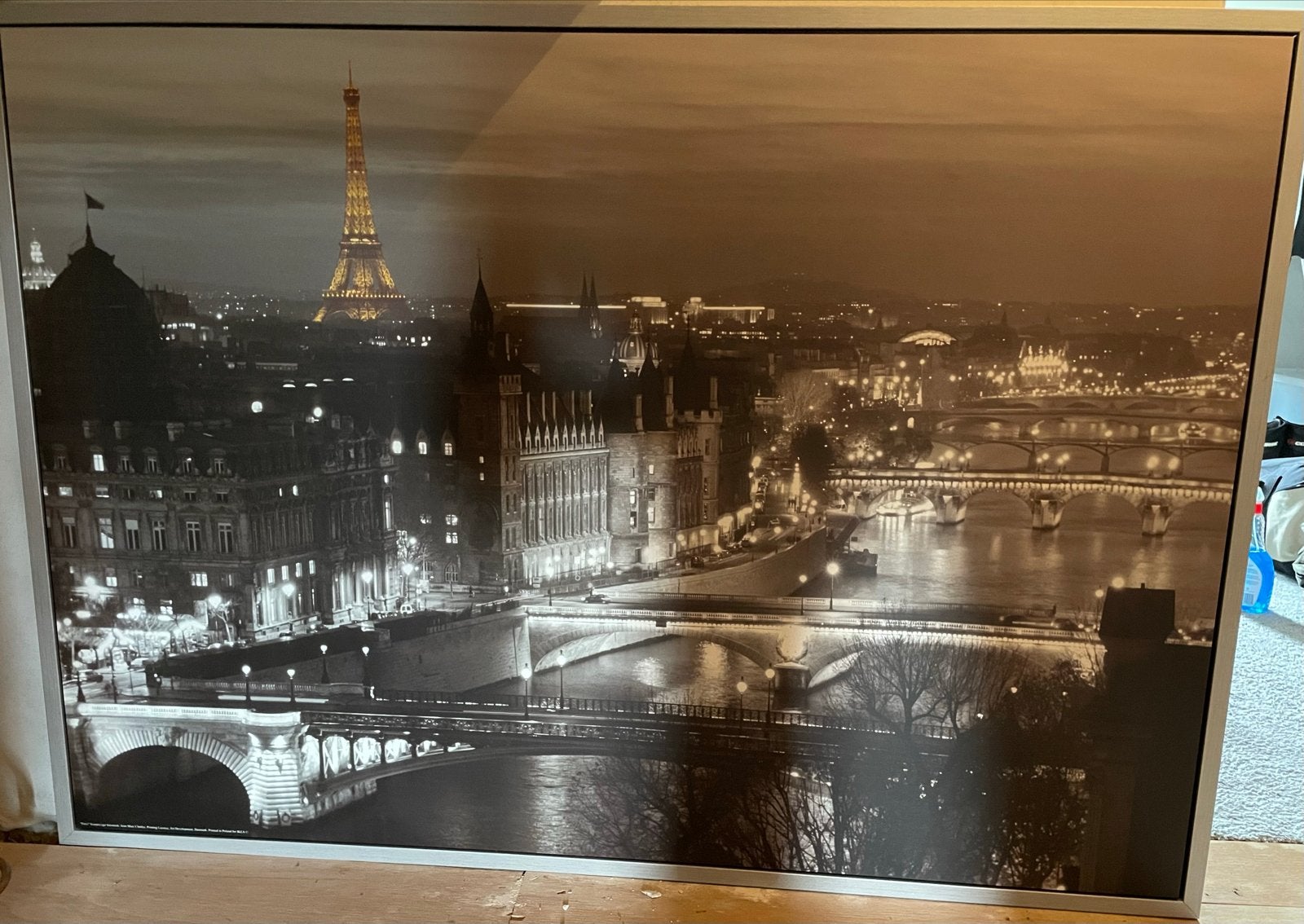 IKEA VILSHULT Parijs Eiffeltoren Canvas 140x100 cm, Huis en Inrichting, Ophalen, 125 cm of meer, Zo goed als nieuw, Foto of Poster