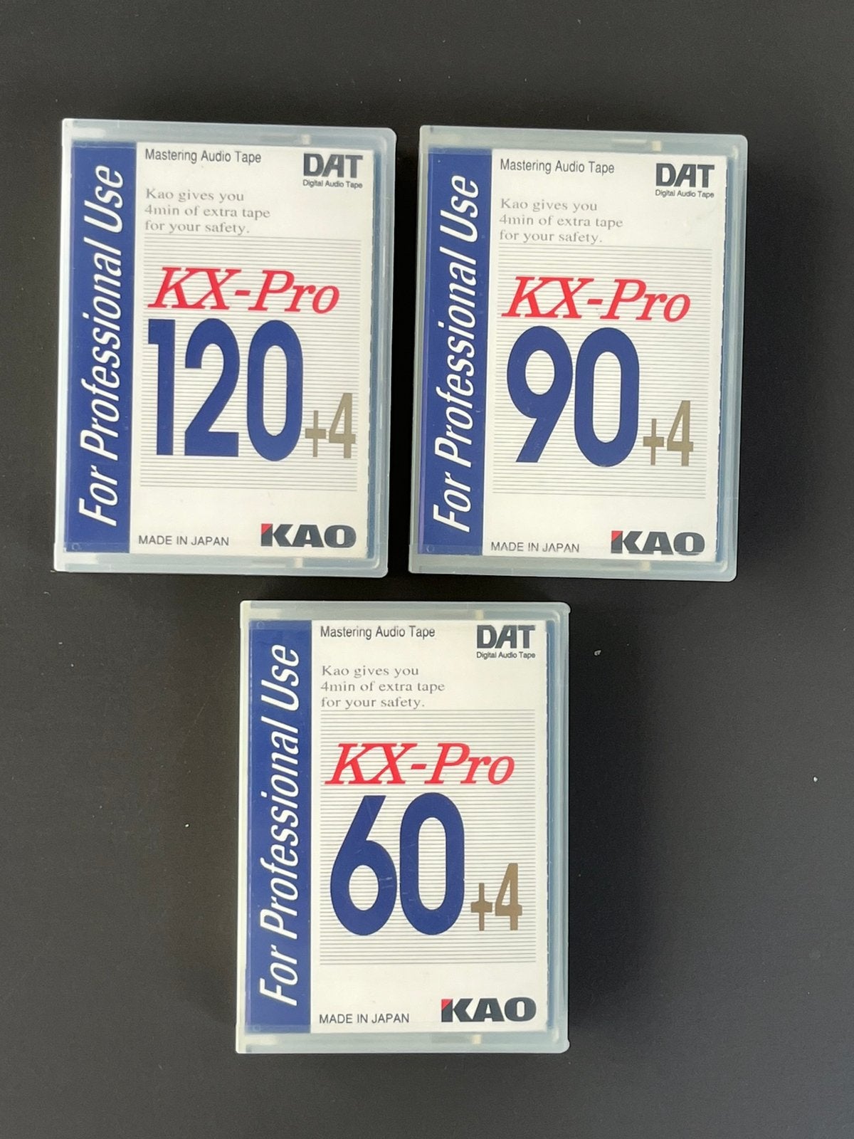 17 nette DAT tapes van KAO, type KX Pro 120, 90 en 60, Gebruikt, 2 t/m 25 bandjes, Klassiek, Ophalen of Verzenden