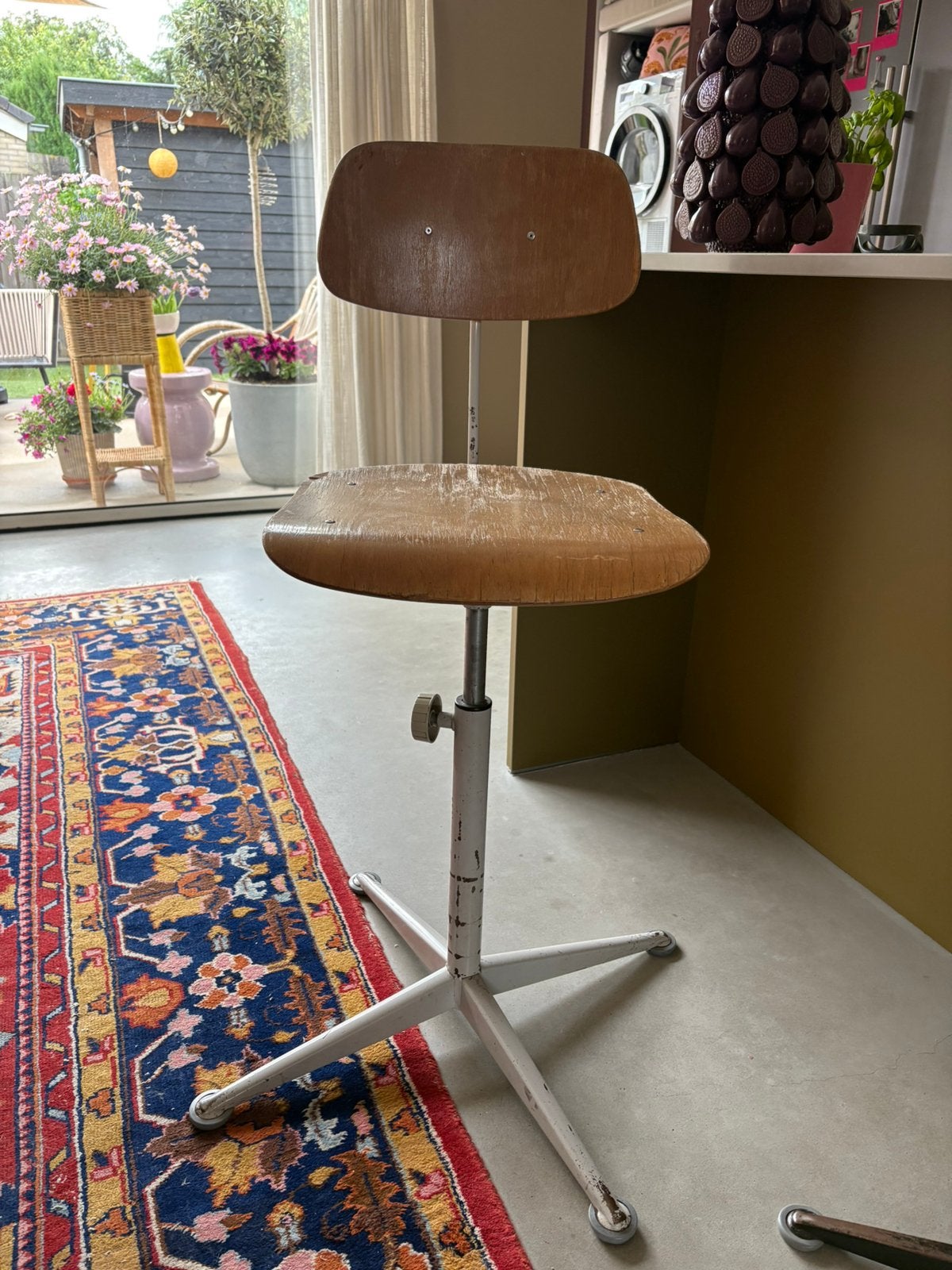 Vintage stoel/ industriële/ tekenstoel/ architectenstoel, Ophalen