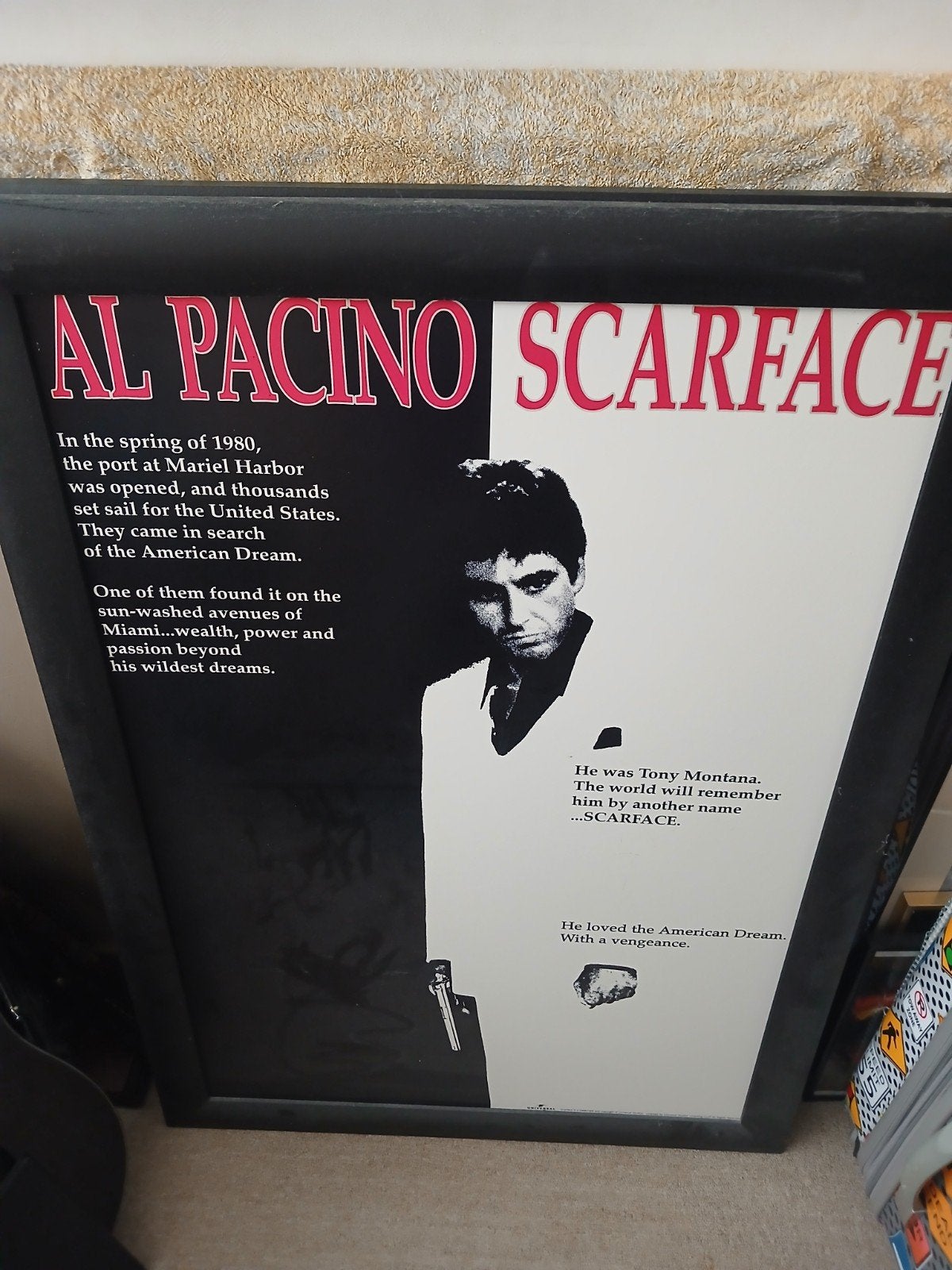 Schilderij scarface, Ophalen, Zo goed als nieuw, A1 t/m A3