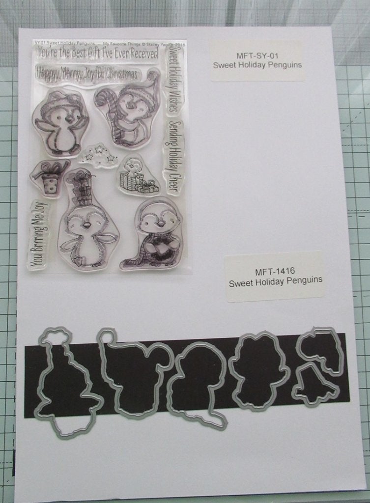 MFT - Sweet Holiday Penguins (stempels+snijmallen ), Ophalen of Verzenden, Zo goed als nieuw, Clearstamp