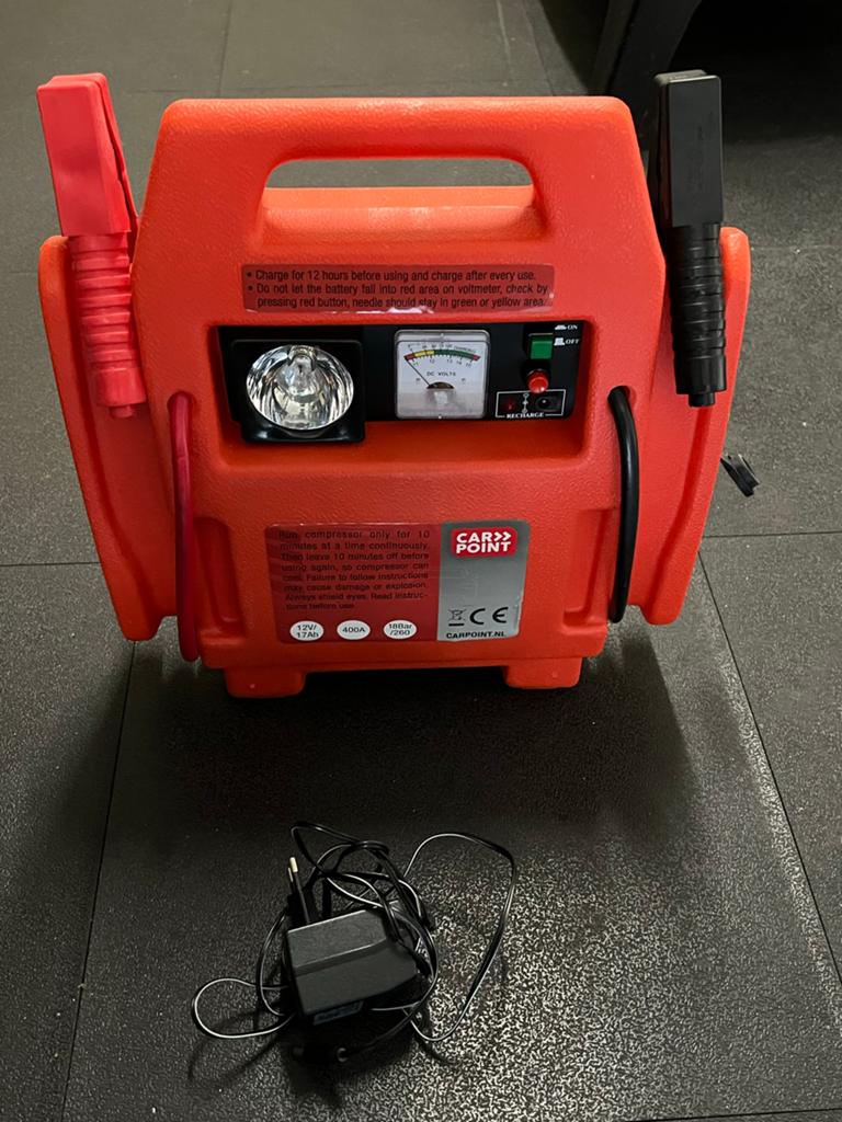 Carpoint Jumper Startbooster met Compressor, Ophalen of Verzenden, Gebruikt