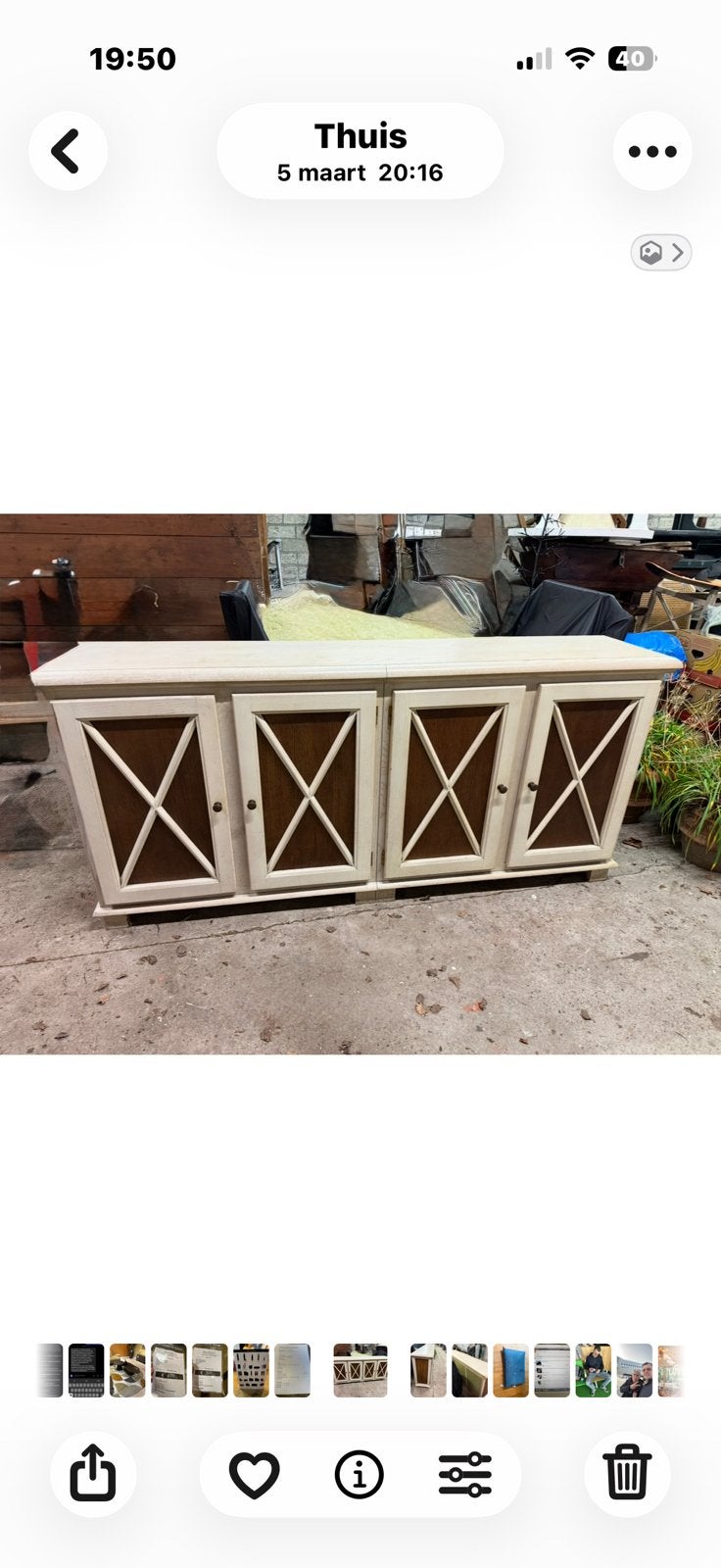 Eikenhouten dressoir, Huis en Inrichting, Kasten | Dressoirs, Ophalen, Gebruikt, 150 tot 200 cm, Eikenhout