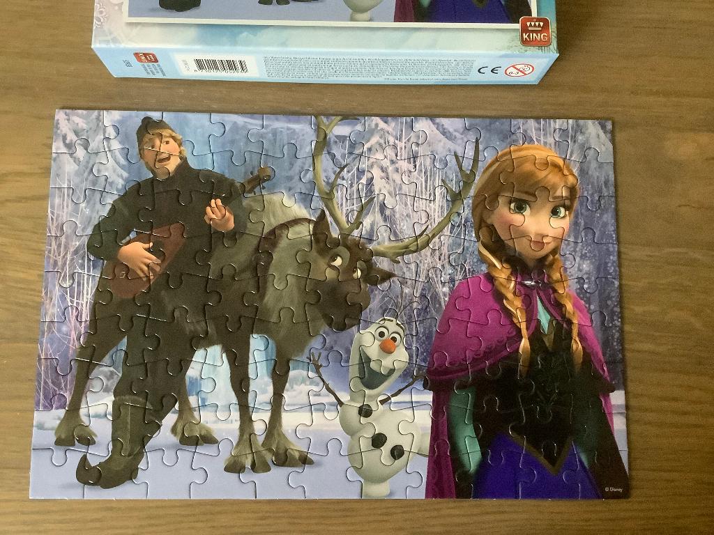 Frozen puzzel 99 stukjes, Ophalen of Verzenden, Meer dan 50 stukjes, Zo goed als nieuw, 4 tot 6 jaar