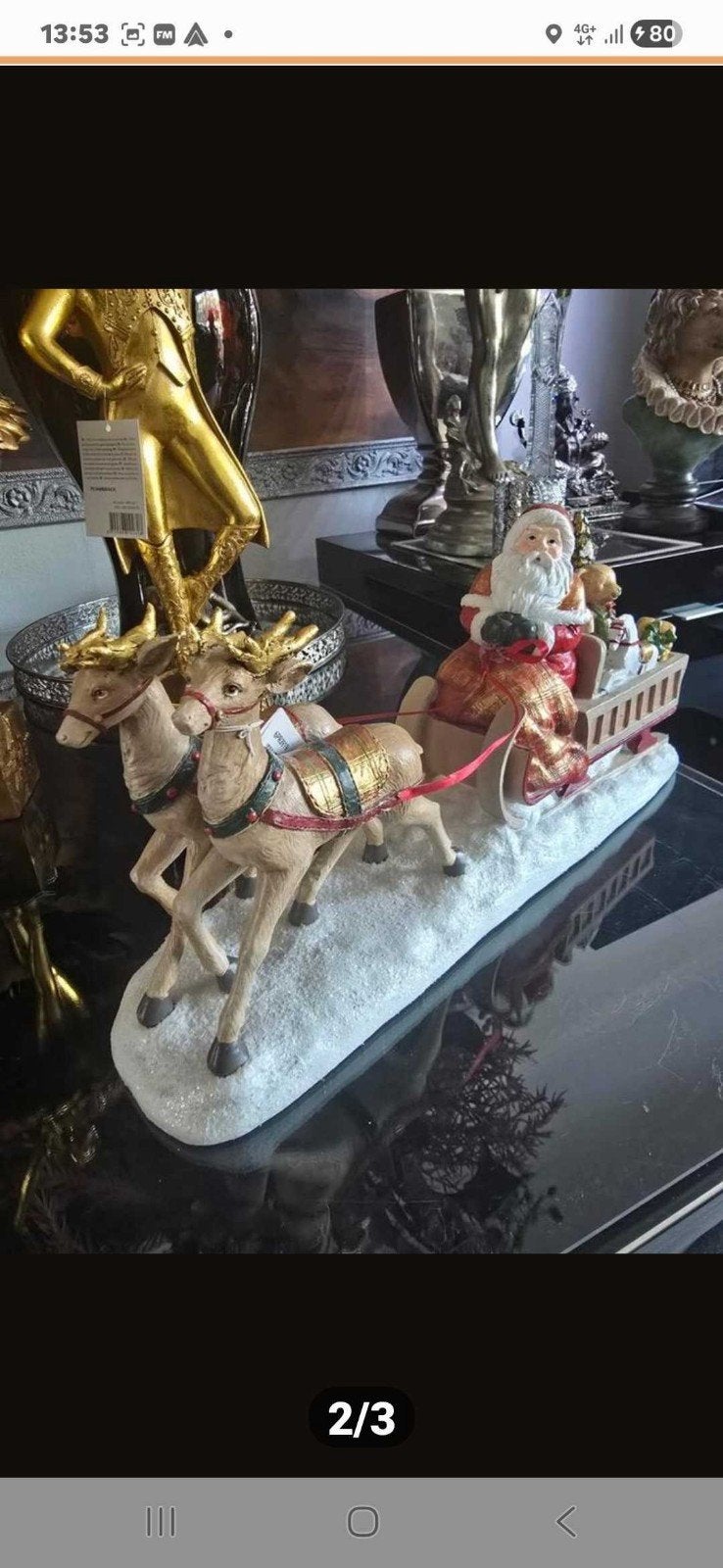 Kerstman met slee., Diversen, Ophalen of Verzenden, Nieuw