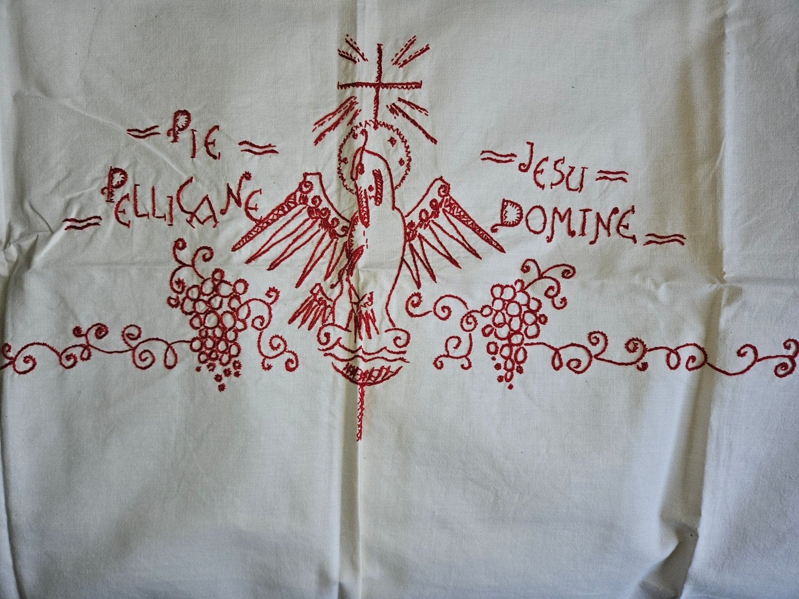 Antiek altaarkleed en kelkdoek, Antiek en Kunst, Ophalen of Verzenden