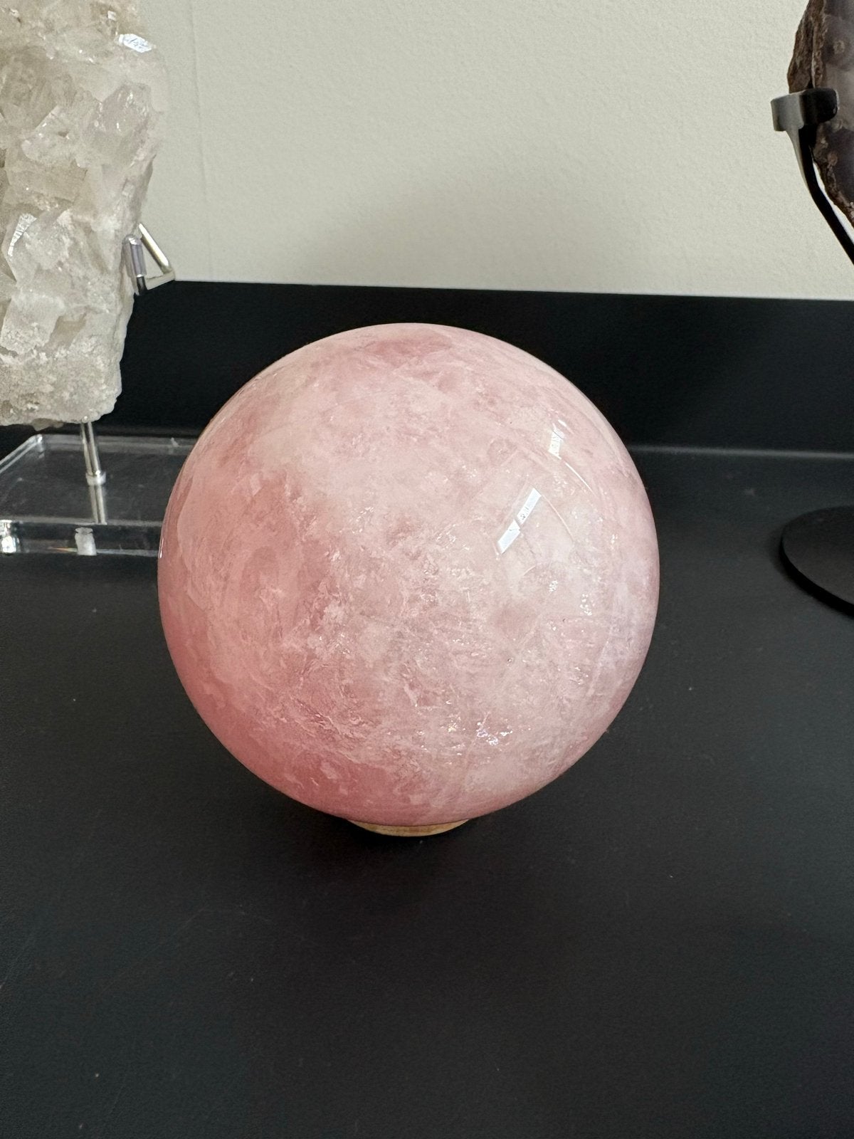 Grote Rozenkwarts Bol - Natuurlijke Kristal Decoratie, Verzamelen, Ophalen of Verzenden
