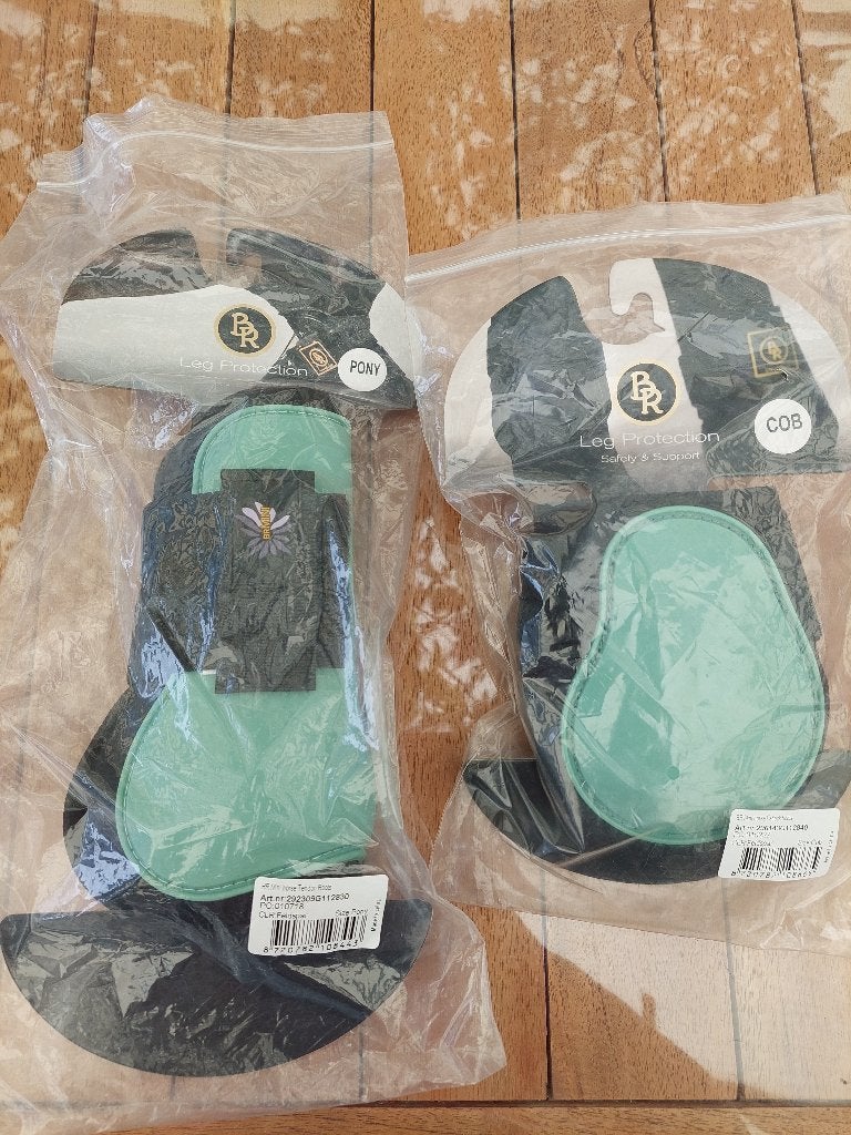 Set peeskappen, strijklappen BR mini, pony cob, Rijden, Ademend, BR, Nieuw