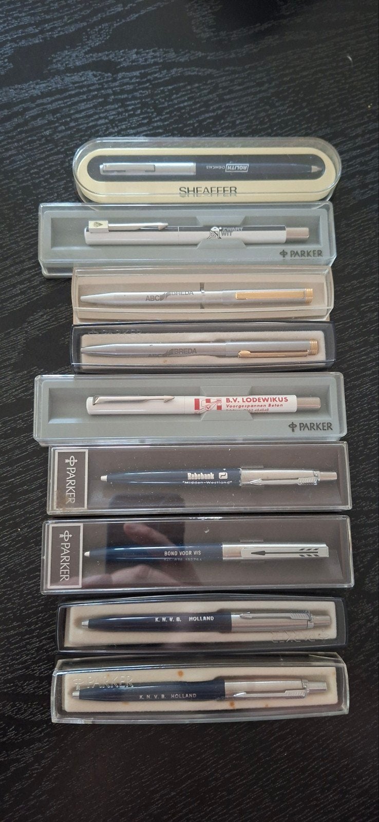 Vintage Parker Balpennen, Verzamelen, Parker, Ophalen of Verzenden, Zo goed als nieuw, Met reclame