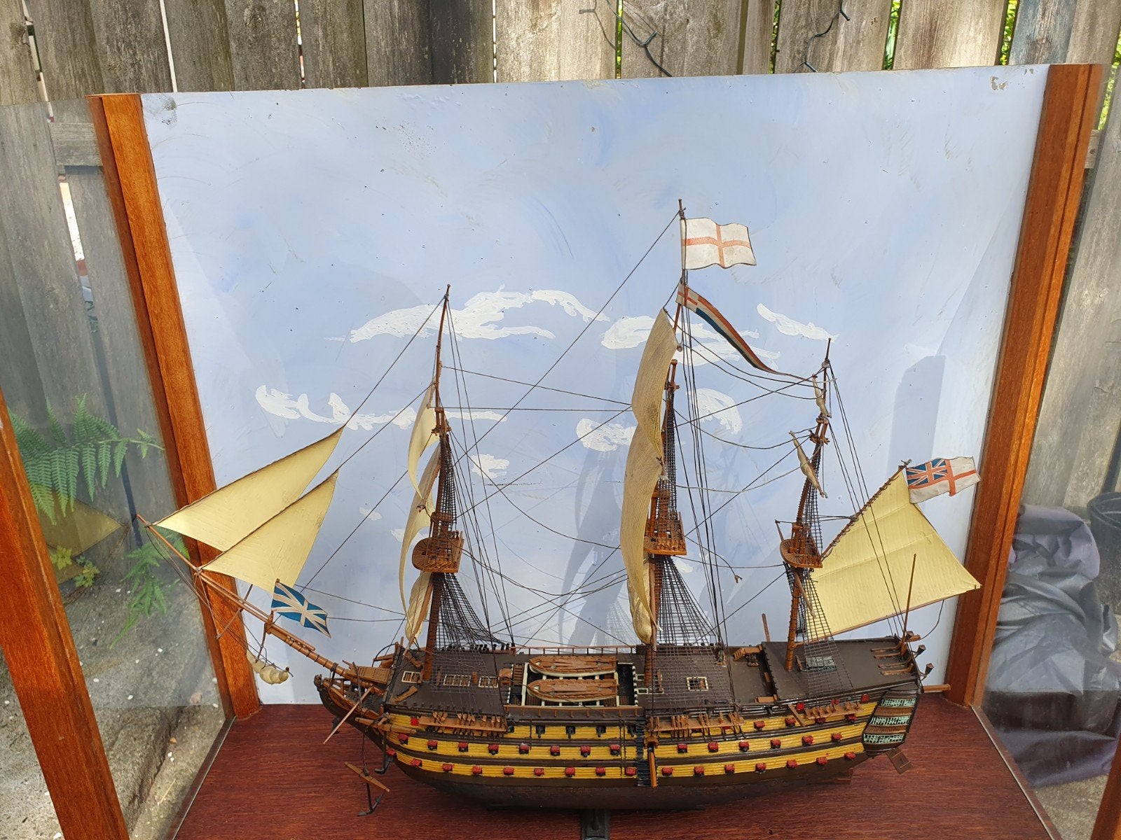 Model HMS Victory in vitrinekast - Admiraal Nelson, Ophalen of Verzenden