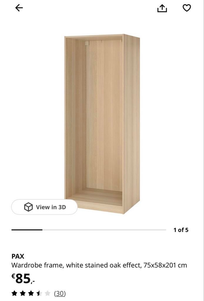 Twee IKEA PAX kasten, gedemonteerd en klaar voor ophalen, Ophalen, 200 cm of meer, 50 tot 100 cm, Zo goed als nieuw