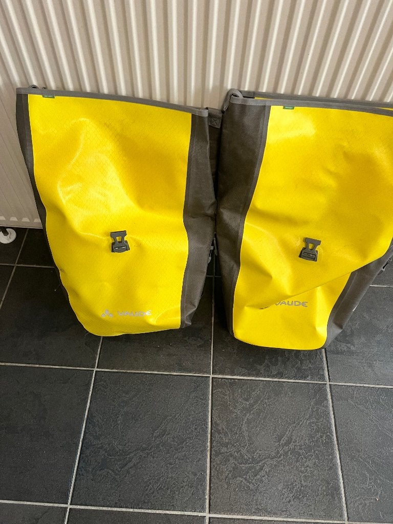 Vaude Fietstassen NOG 1 TE KOOP Geel/Grijs, Ophalen of Verzenden, Zo goed als nieuw, Vaude