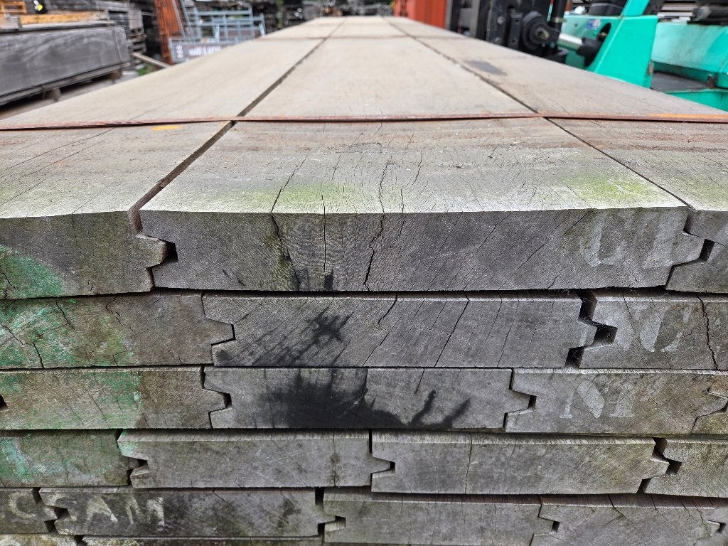 42.6 m2 Azobé hardhouten damwand 6 cm dik - nr: DW77, Tuin en Terras, Palen, Balken en Planken, Ophalen, Planken, Nieuw, Hardhout