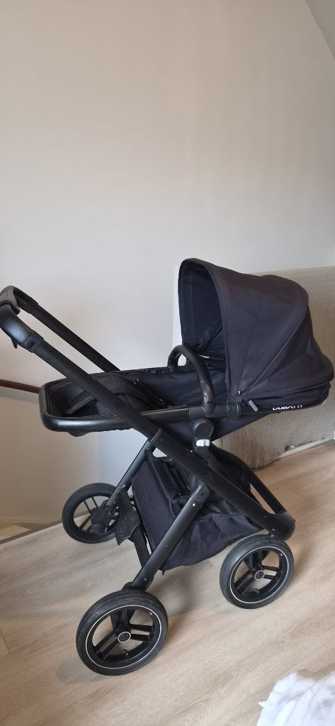 Dubatti One E5 Kinderwagen Zwart incl adapters en MaxiCosi, Duowagen, Zo goed als nieuw, Ophalen, Kinderwagen