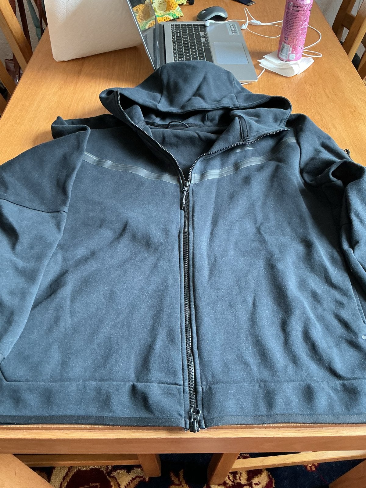 Nike Tech Fleece Hoodie Zwart - Maat XL, Ophalen of Verzenden, Zo goed als nieuw, Maat 56/58 (XL), Zwart