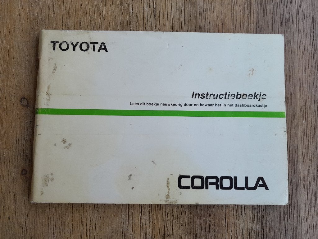 INSTRUCTIEBOEKJE - TOYOTA COROLLA 1987 - Nederlands Talig, Verzenden