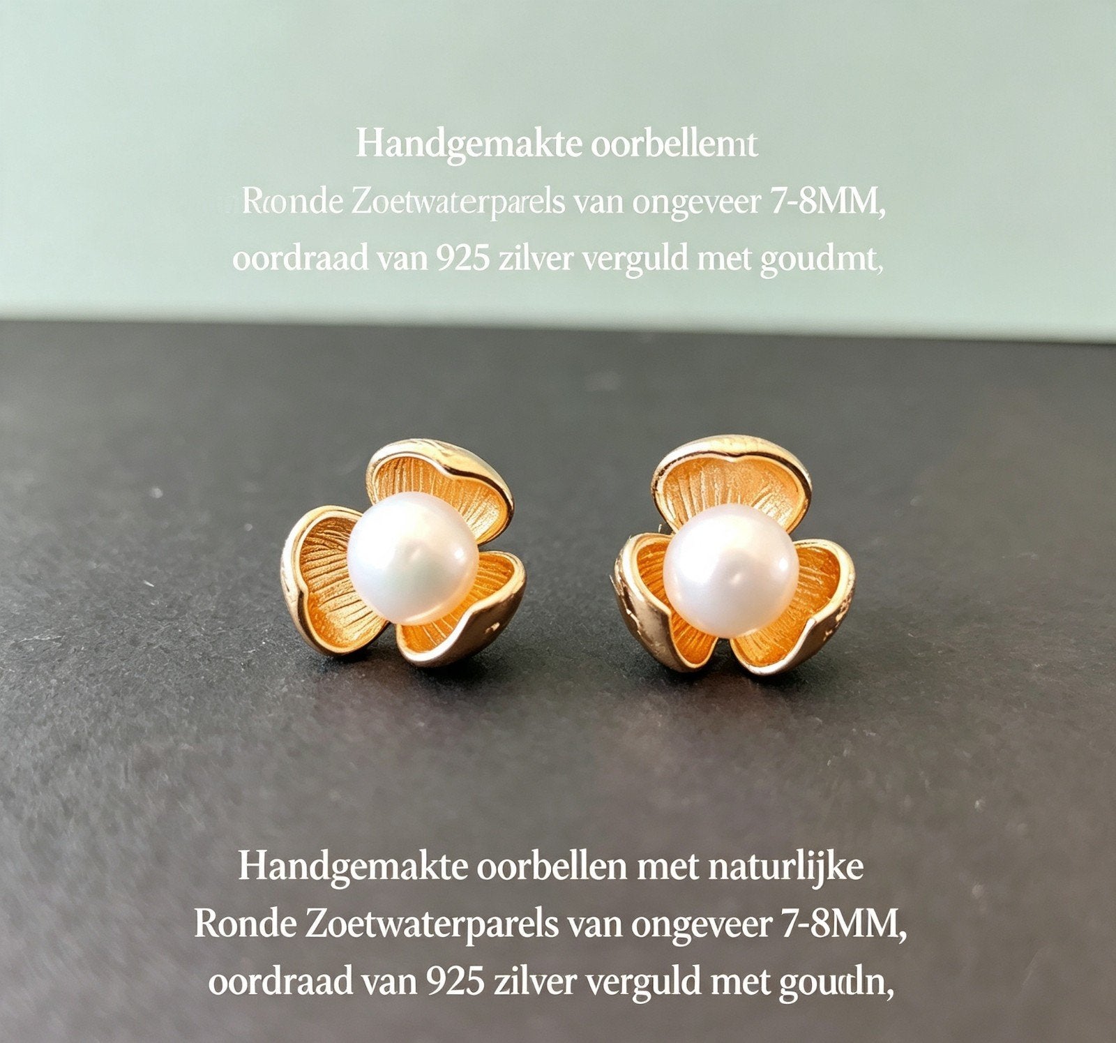 Handgemaakte pareloorbellen, Ophalen of Verzenden, Nieuw, Zilver