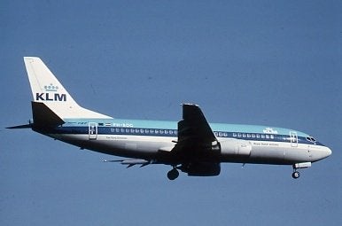 Boeing 737-200/300/400/800 van de KLM., Ophalen of Verzenden, Zo goed als nieuw, Kaart, Foto of Prent