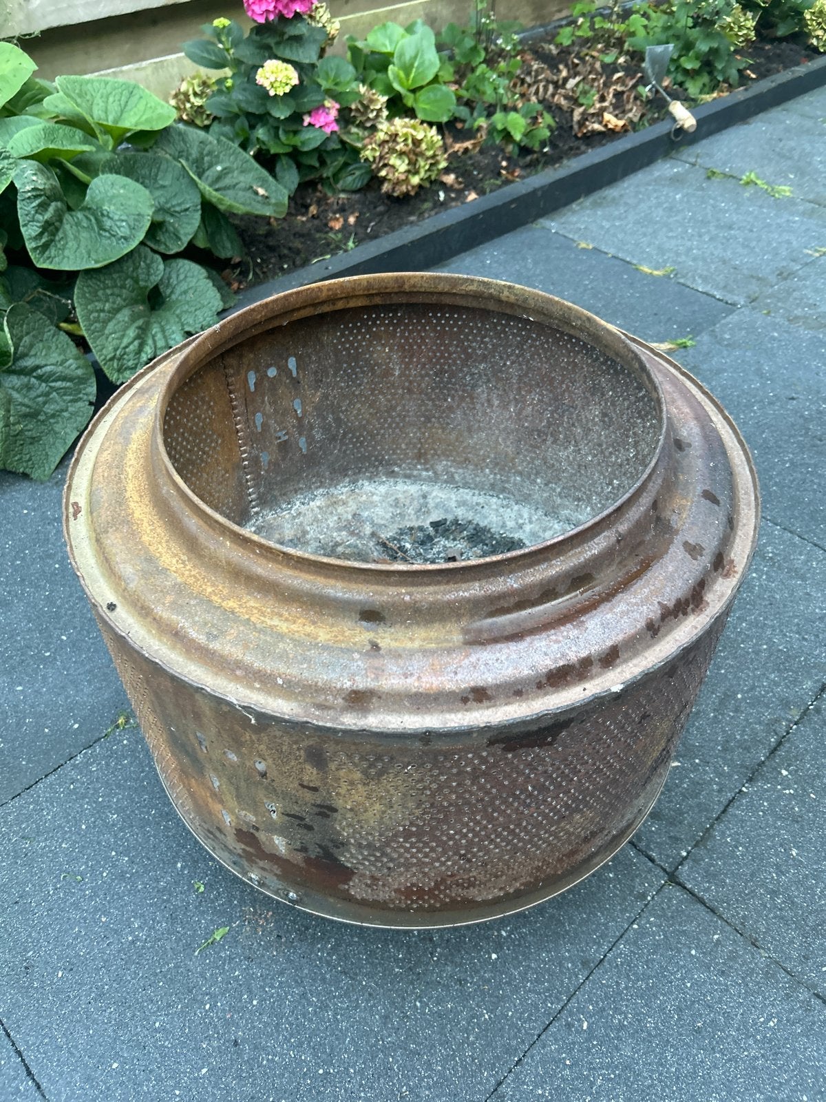 Robuuste vuurton van wasmachinetrommel, Tuin en Terras, Ophalen, Gebruikt, Vuurton