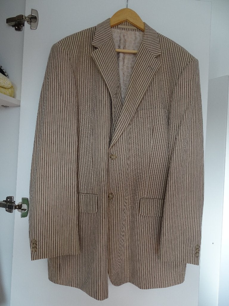 Heren colbert, Beige, Maat 56/58 (XL), Ophalen of Verzenden, Zo goed als nieuw