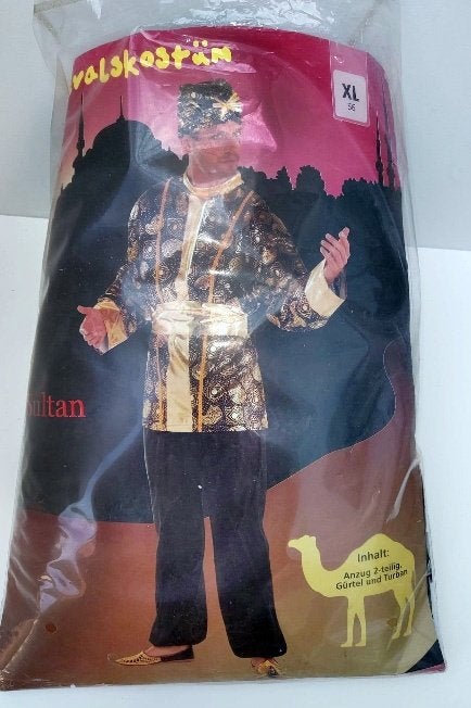 Carnavalspak: de Sultan: jas, broek, band, Carnaval, Maat 46/48 (XL) of groter, Ophalen of Verzenden, Kleding