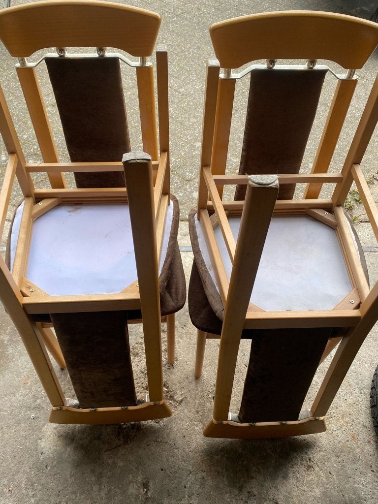 4 bruine stoelen, Huis en Inrichting, Stoelen, Ophalen of Verzenden, Gebruikt, Bruin