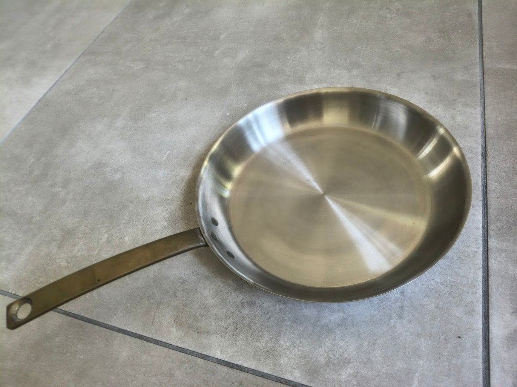 Koperen Koekenpan met RVS Binnenkant, Huis en Inrichting, Keuken | Potten en Pannen, Ophalen of Verzenden, Gebruikt, Rvs, Braadpan