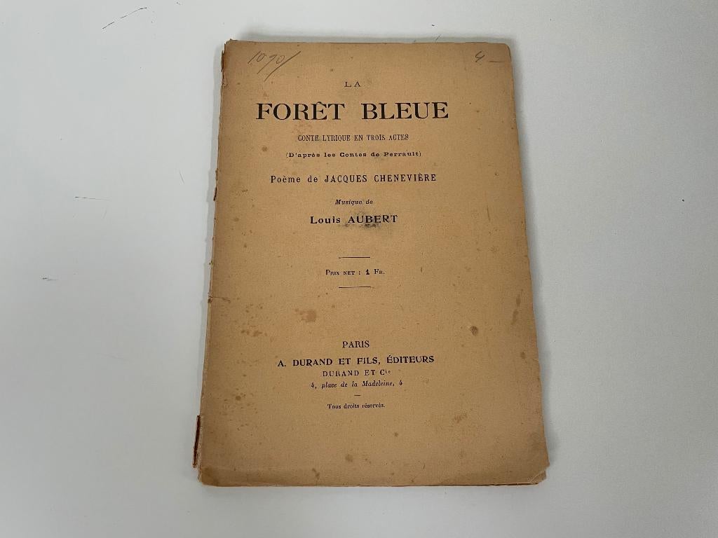 C320 Foret Bleue Aubert Louis Durand Cheneviere, Boeken, Ophalen of Verzenden, Gelezen, Algemeen