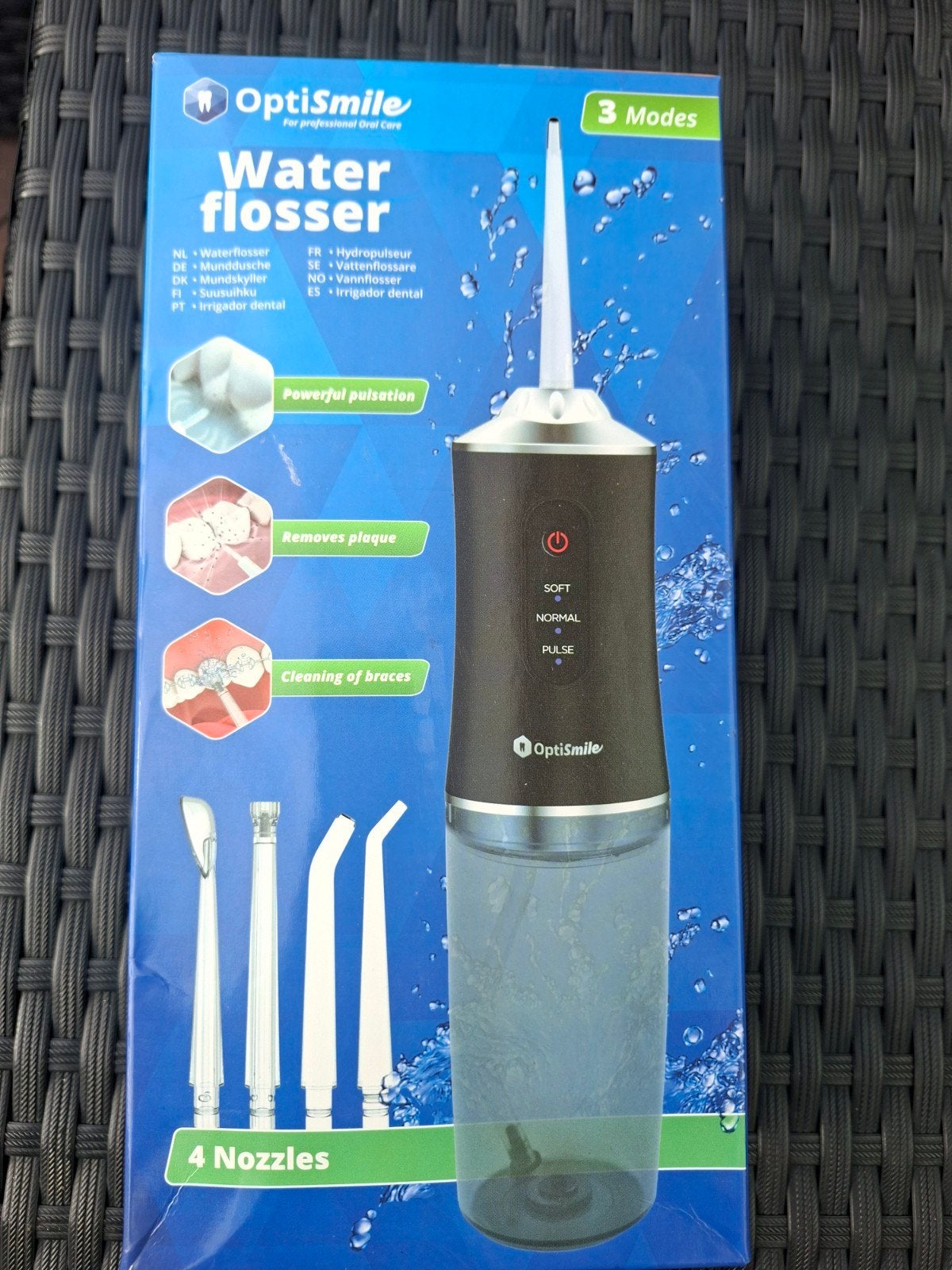 OptiSmile Waterflosser - beugel / tanden verzorger Nieuw in, Sieraden, Tassen en Uiterlijk, Ophalen of Verzenden, Nieuw, Overige typen