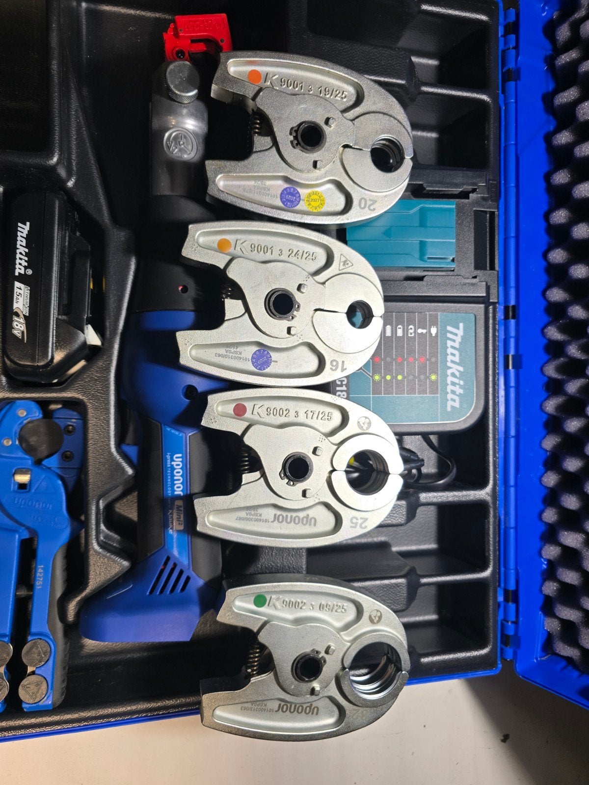 uponor Accu perstang persmachine set 16mm 20mm 25mm 32mm, Overige typen, Nieuw, Ophalen of Verzenden, Uponor