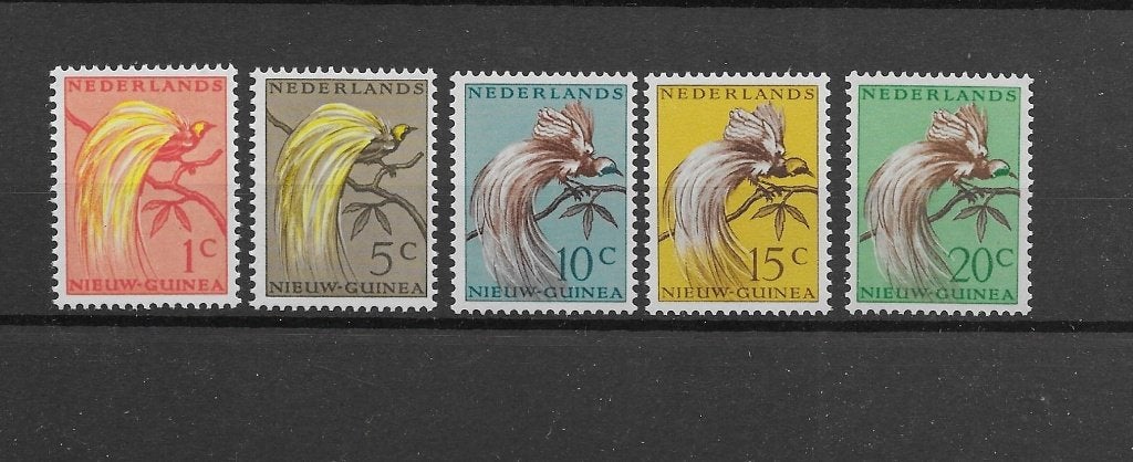 Nieuw Guinea 1954, NVPH 25 t/m 29, Ongebruikt., Postzegels en Munten, Ophalen of Verzenden, Postfris, Nieuw-Guinea