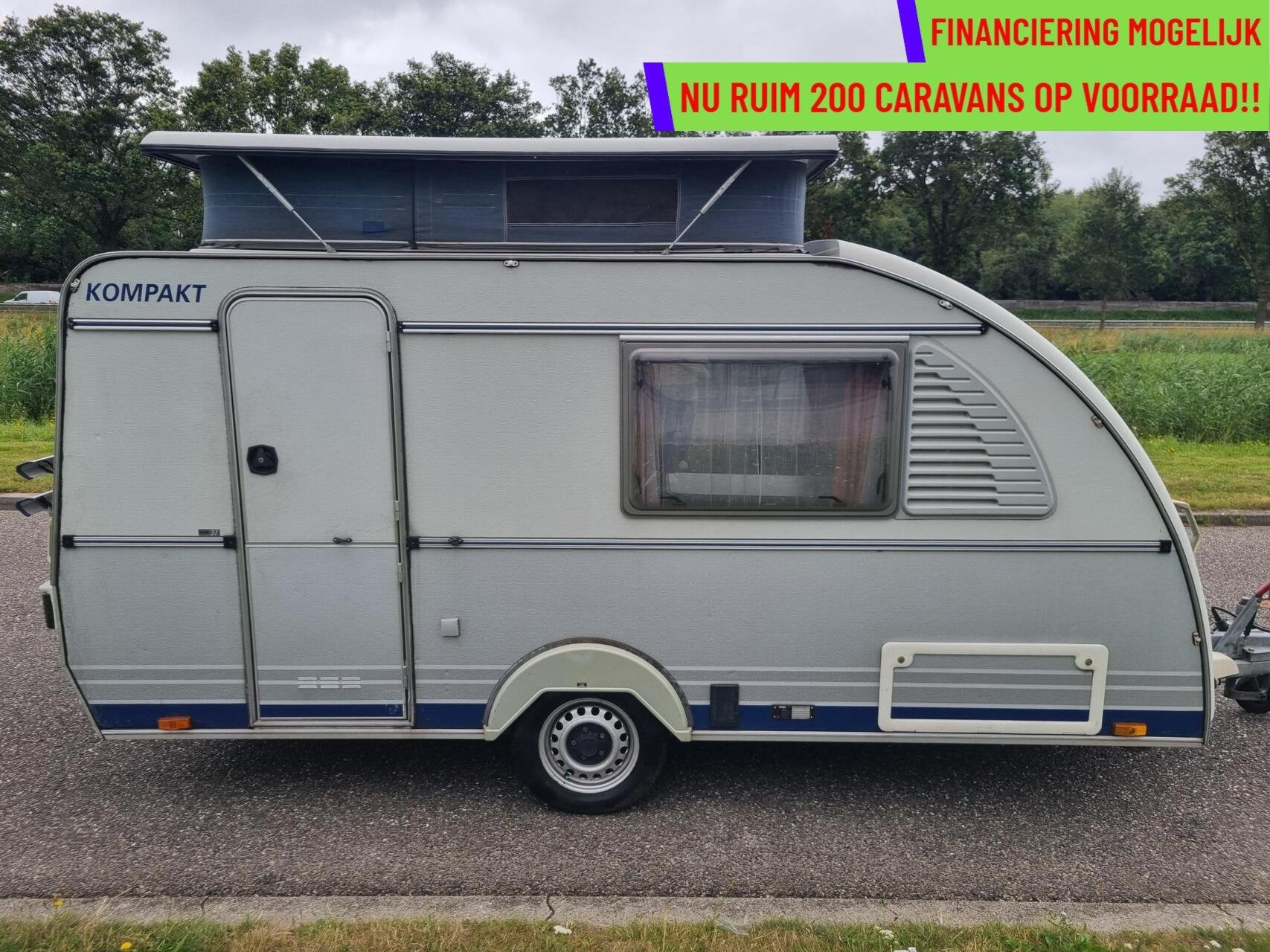 KIP KOMPAKT 37K HEFDAK + ENKELE BEDDEN+VOORTENT+LICHTGEWICHT, Caravans en Kamperen, Caravans, Radio, Kip, Bedrijf, Tot en met 3