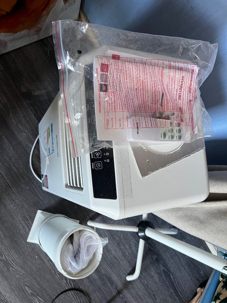 inventum mobiele airco compleet en nieuw, Minder dan 60 m³, 3 snelheden of meer, Ophalen of Verzenden, Zo goed als nieuw