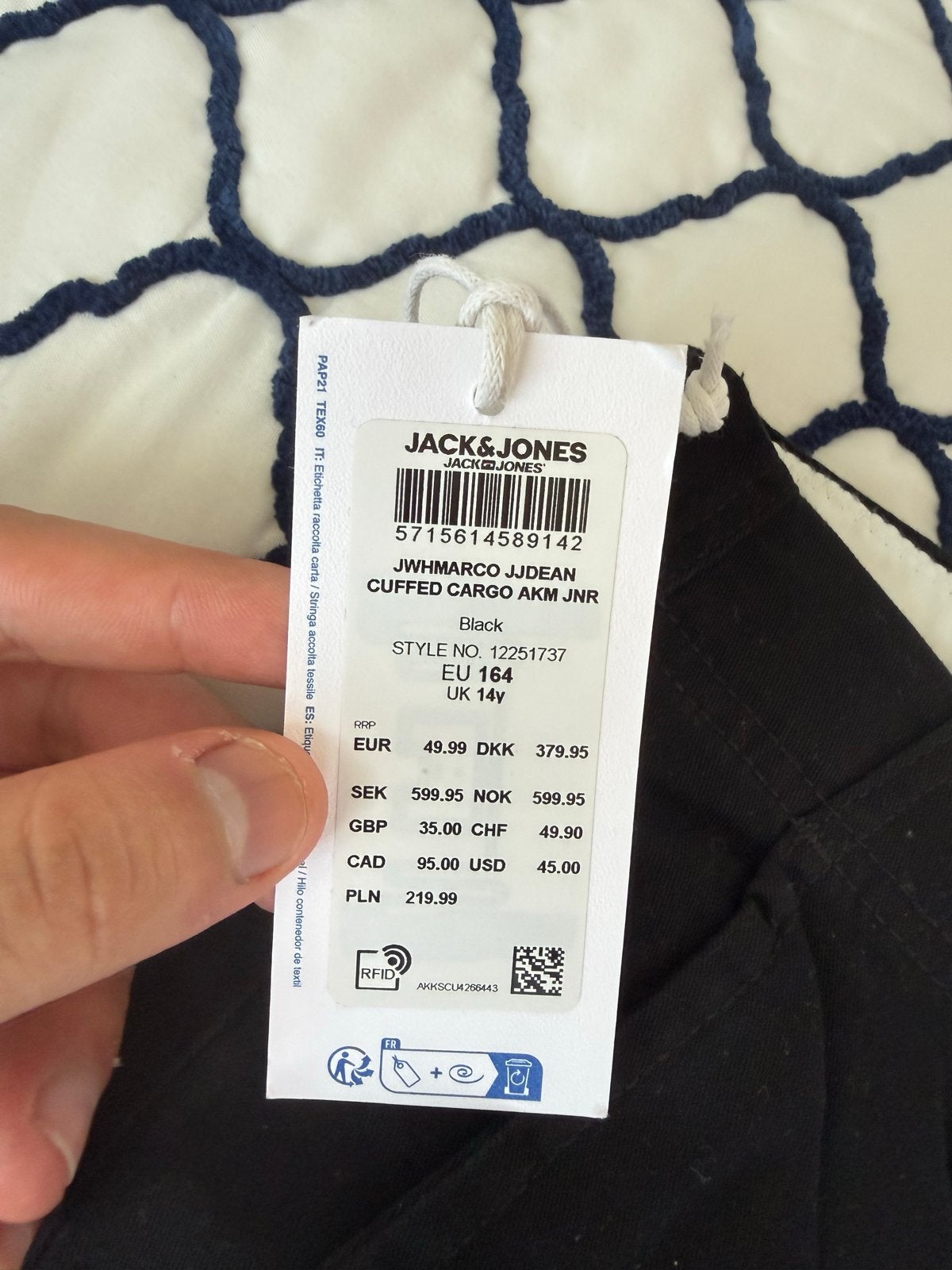 Jack & Jones JWHMARCO JJDEAN CUFFED CARGO AKM JNR, Ophalen, Nieuw, Overige maten, Zwart