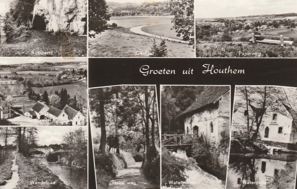 HOUTHEM Rotspartij Geulvallei Holle Weg Watermolen Groeten, Verzenden, 1960 tot 1980, Gelopen, Limburg