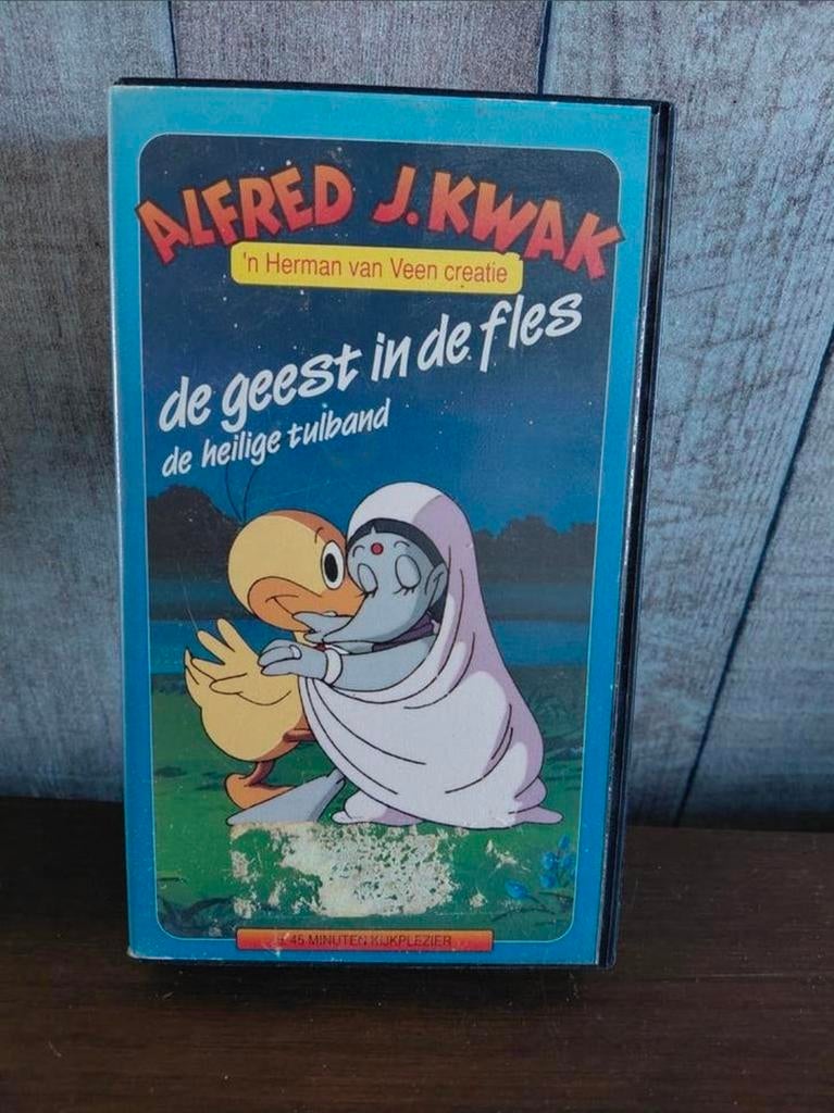 Alfred J. Kwak de geest in fles videoband. KIDSTUFF., Cd's en Dvd's, Alle leeftijden, Ophalen of Verzenden, Gebruikt, Tekenfilms en Animatie