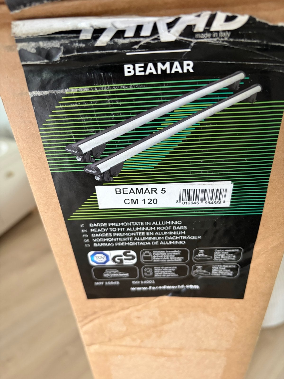 Farad Beamar 5 CM 120 Aluminium Dakdragers, Ophalen, Nieuw
