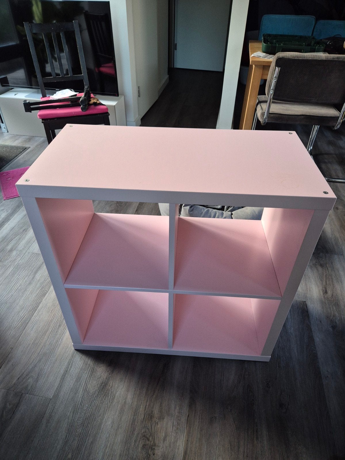 Roze KALLAX kast IKEA - 4 vakken, Ophalen, Gebruikt