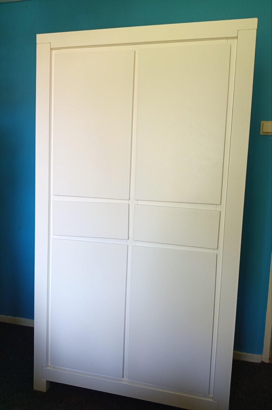 Mooie Witte Hang-leg kast Interbaby Malibu, Gebruikt, 100 tot 150 cm, 150 tot 200 cm, 50 tot 75 cm
