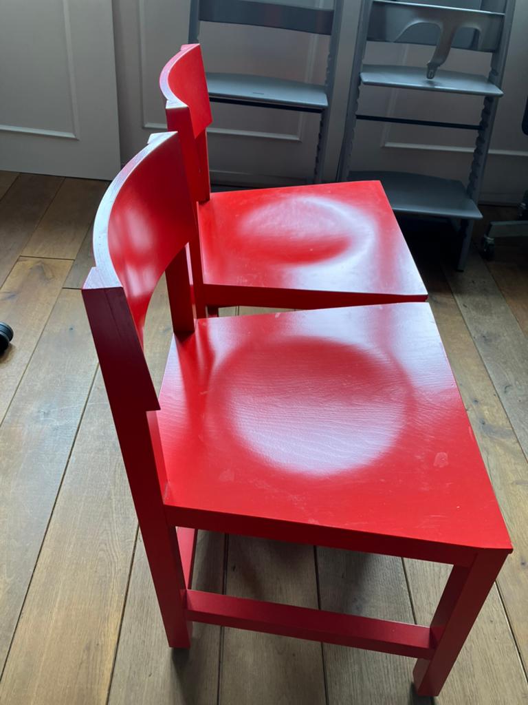 Set van 2, AVL Shaker stoel van Joep van Lieshout, Moooi, Ophalen, Twee, Zo goed als nieuw, Rood