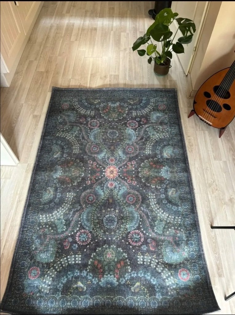 Pip Studio Vloerkleed Moon Delight – Donkerblauw 120x185 cm, Ophalen, 100 tot 150 cm, Blauw, Zo goed als nieuw