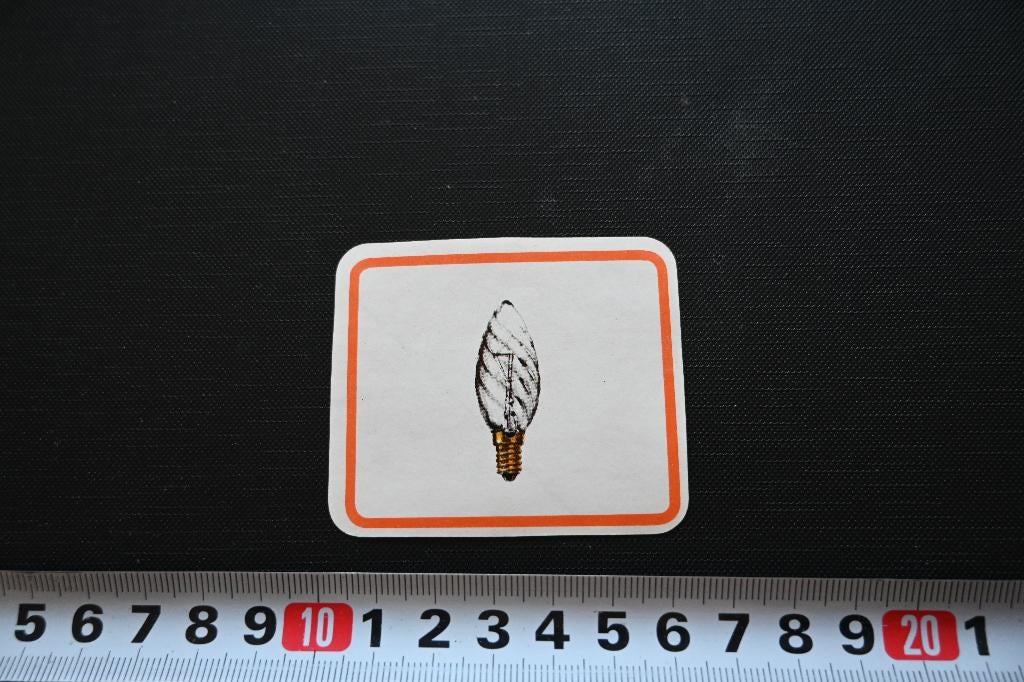 sticker philips gloeilamp kaars helder gedraaid, Verzamelen, Stickers, Zo goed als nieuw, Ophalen