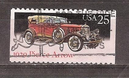 USA, Antieke Auto's, Pierce Arrow 1929, 1988., Ophalen of Verzenden, Gestempeld, Noord-Amerika