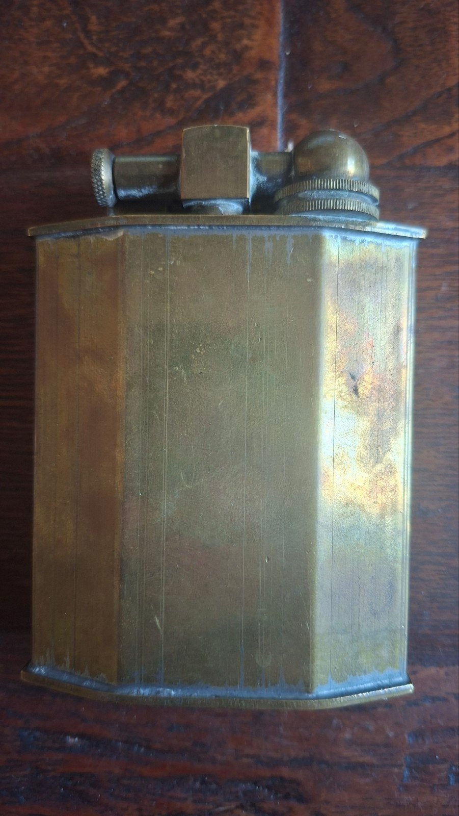 Vintage Messing Aansteker - Uniek Design, Ophalen of Verzenden, Gebruikt, Aansteker