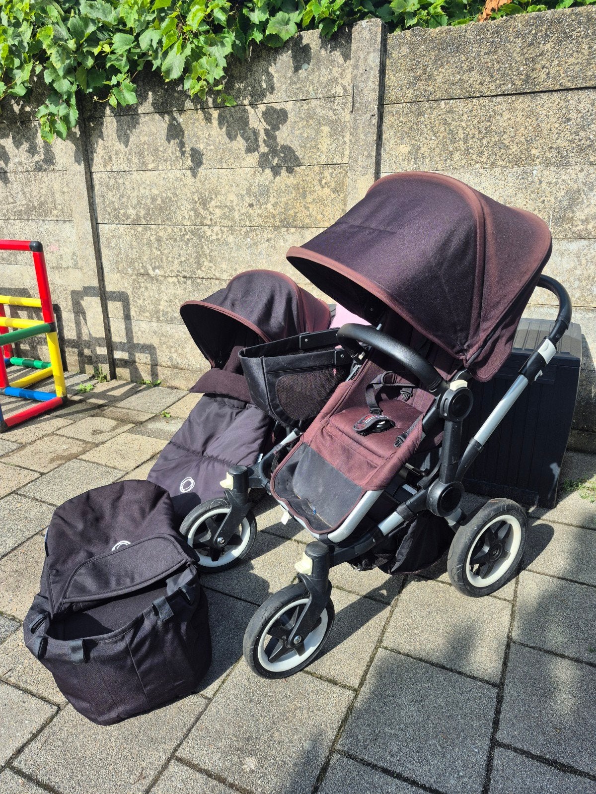Bugaboo Donkey Duo kinderwagen met accessoires, Ophalen, Gebruikt, Bugaboo, Duowagen