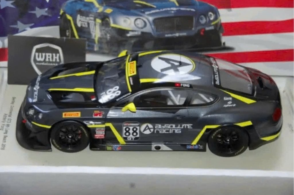 1:18 BENTLEY CONTINENTAL #88 LONGBEACH Spark 18US002 WRH, Hobby en Vrije tijd, Modelauto's | 1:18, Verzenden, Zo goed als nieuw