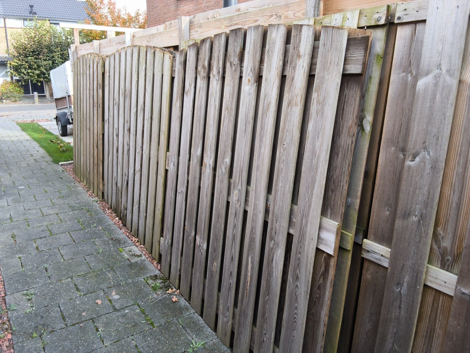 9 geïmpregneerde schuttingdelen 180x180 cm, Tuin en Terras, Minder dan 3 meter, Ophalen of Verzenden, Hout, 1 tot 2 meter